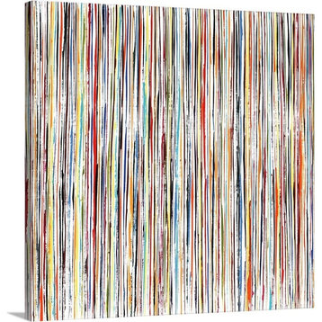 "Candy Pin Stripe" Wrapped Canvas Art Print, 12"x12"x1.5"
