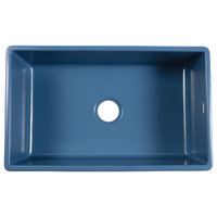 Austen Matte Blue Fireclay 30" Single Bowl Farmhouse Undermount Kitchen Sink