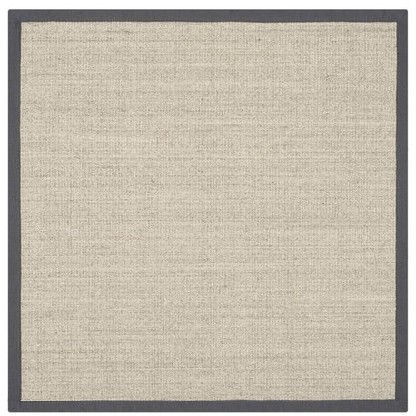 Natural Fiber Nf441B Rug, Marble/Grey, 7'0"x7'0"