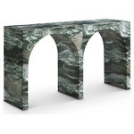 Meridian Furniture - Faenza Concrete Console Table, Green, Marble Finish - Indulge in the allure of the Green Faenza Console Table by Meridian Furniture. Its captivating design and luxurious Green finish elevate any space with effortless elegance. Crafted with precision and durability in mind, this stunning piece becomes the focal point of gatherings, fostering moments of connection and warmth. Embrace sophistication and style with the Faenza Console Table, a testament to exquisite taste and timeless beauty.