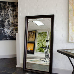 Espresso frame floor mirror - Floor Mirrors