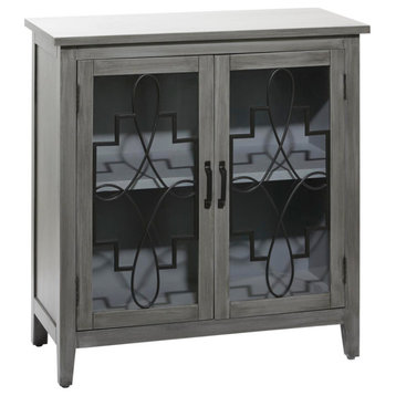 Gray Wood Contemporary Style Cabinet 22691