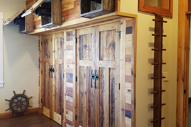 Inspiration for a rustic kids' room remodel in Calgary