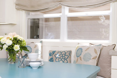 Inspiration for a timeless medium tone wood floor kitchen/dining room combo remodel in San Francisco