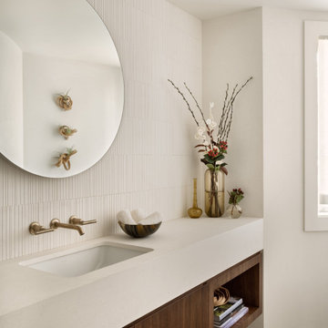 San Francisco Designer Showcase Powder Room Vanity and Closet doors