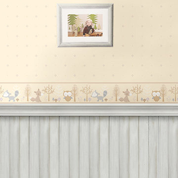 Happy Forest Friends Taupe Border