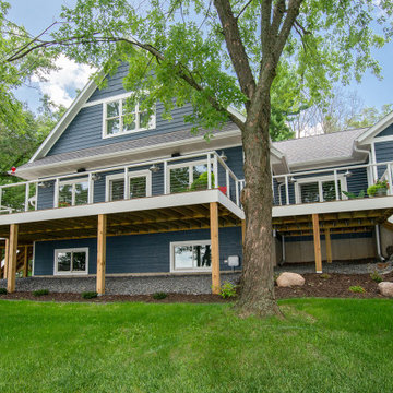 Augusta Wisconsin Deck and Boulder Retaining Wall