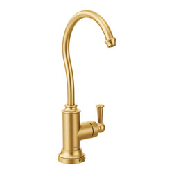 Sip Traditional One-Handle High Arc Beverage Faucet - Brushed Gold - Bar Faucets