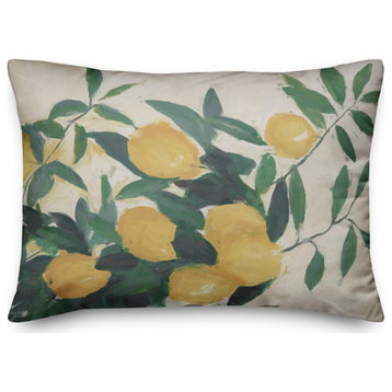 Painterly Lemons 14x20 Spun Poly Pillow
