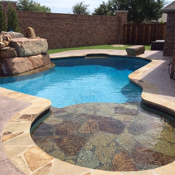 Small Custom Pool with Waterfall