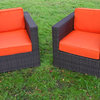 Atlantic Bellagio 2-Piece Patio Armchair Set | High Quality Wicker, Orange