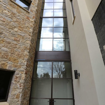 Jada Windows Steel French Doors with Fixed Windows Above