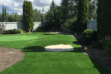 This is an example of a transitional landscaping in Edmonton.