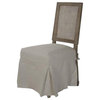 Side Chair LOUIS Limed Gray Natural Cane Linen Oak