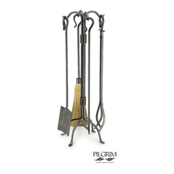 Shepherds Crook Tools in Vintage Iron - Fireplace Accessories