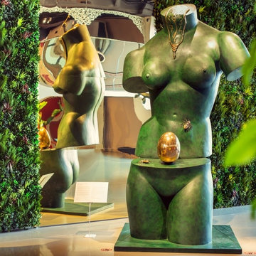 Faux Green Walls in Art Museum