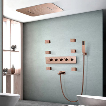 Smart LED Bluetooth Ceiling Flush Mount Shower System