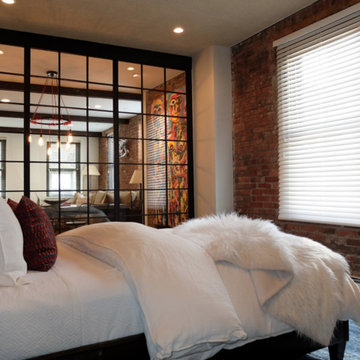 Steel & Glass French Doors Wall Panel