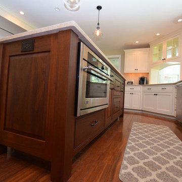 Custom kitchen with gourmet pass through to dining room