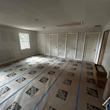 doors and trim have been installed