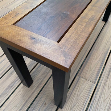 Custom Outdoor Dining Table Set with Benches