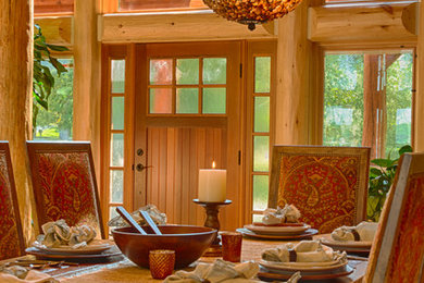 Dining room - rustic dining room idea in Other