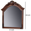 Benzara BM232125 42" Crowned Top Wooden Mirror, Brown