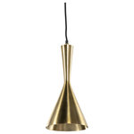 Four Hands - Slayton Pendant, Brass Aluminum - Modern, clean and stunning. This simple tapered shape is crafted of brass aluminum. Great solo, even better in multiples.