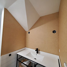 Great textured grasscloth for my bathroom! Pattern with doublecutting!
