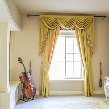 Valance curtains with swags and tails by celuce.com