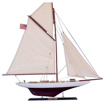 Wooden Columbia Limited Model Sailboat, 25"
