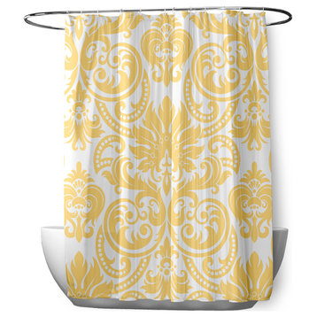 70"Wx73"L Alexys Shower Curtain, Yellow