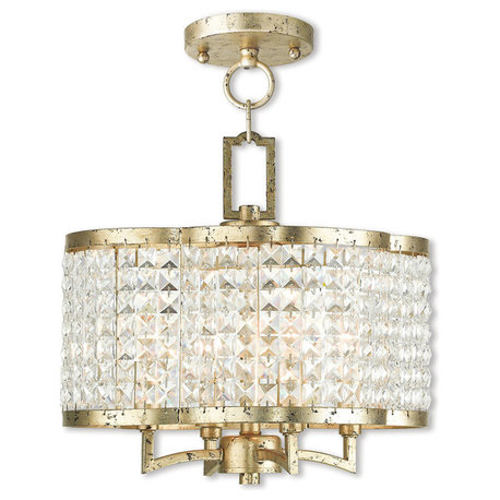 Grammercy Convertible Mini Chandelier, Winter Gold