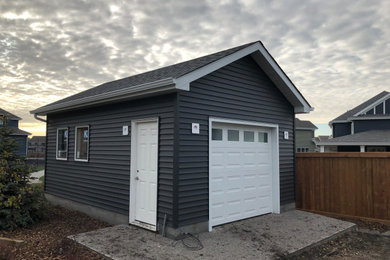Small detached one-car garage photo in Edmonton