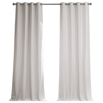 Supreme Cream Dune Textured Blackout Cotton Grommet Curtain Single Panel, 50x108