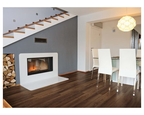 Fotos de comedores | Diseños de comedores con marco de chimenea de