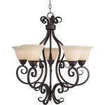 Maxim Lighting - Maxim 12205FIOI 5-Light Chandelier Manor Oil Rubbed Bronze - This decorative classic in Oil Rubbed Bronze finish is both dramatic and subtle, with or without shades.