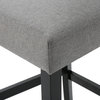 GDF Studio Padma Tufted Back Fabric Barstools, Set of 2, Gray