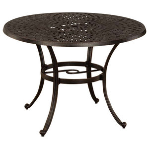GDF Studio Fonzo Outdoor Bronze Cast Aluminum Circular Dining Table ...