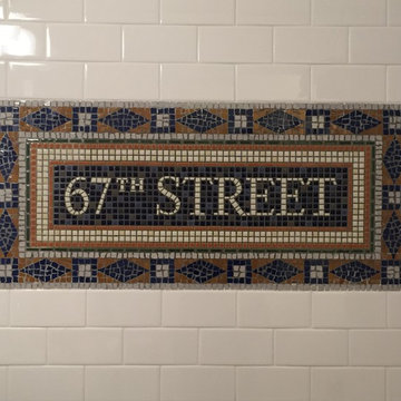 Subway Mosaic Shower Mosaic and Mirror