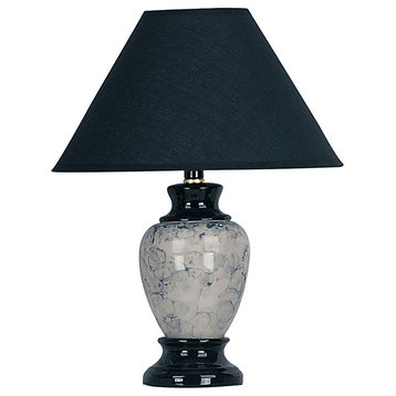 13″H Ceramic Table Lamp – Black