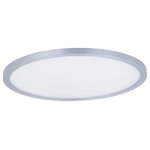 Maxim Lighting - Maxim Lighting 57736WTSN Wafer - 15" 36W 3000K 1 LED Round Flush Mount - Wafer was designed for the discriminate consumer who wants the low profile look of recessed without the high cost. Manufactured of die cast aluminum, Wafer brings ultimate heat dissipation to its edge lit technology. Edge lighting gives very even light distribution while dispersing heat over a larger area. The result of this is longer LED life and better light diffusion.