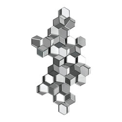 Manhattan 3D Cube Sculpture Mirror - Wall Mirrors