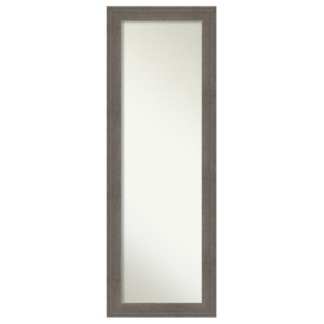 Alta Brown Grey Non-Beveled Full Length On the Door Mirror - 18.5 x 52.5 in.