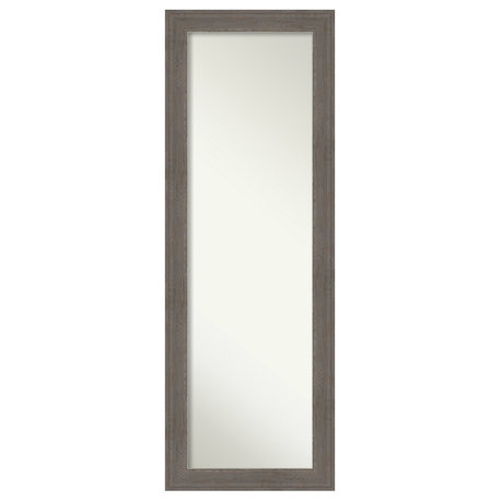 Alta Brown Grey Non-Beveled Full Length On the Door Mirror - 18.5 x 52.5 in.