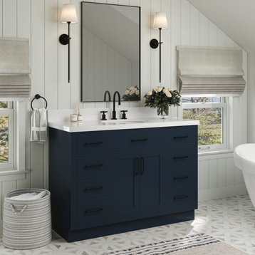 Ariel Hepburn 48" Sink Bath Vanity Base, Midnight Blue