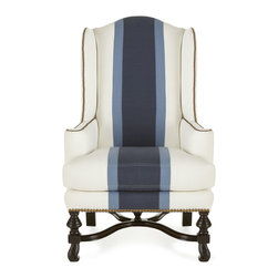 Massoud Colorblock Wing Chair - Armchairs And Accent Chairs