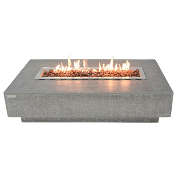 Elementi Hampton Cast Concrete Fire Pit Table, Natural Gas