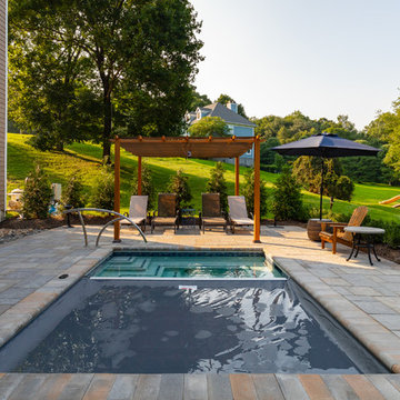 Cocktail Pool with Automatic Cover, Water Features and Fire Pit