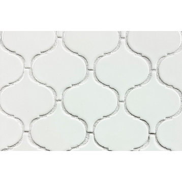 White Arabesque 3x3 Porcelain Lantern Mosaic Wall Backsplash Decorative Tile